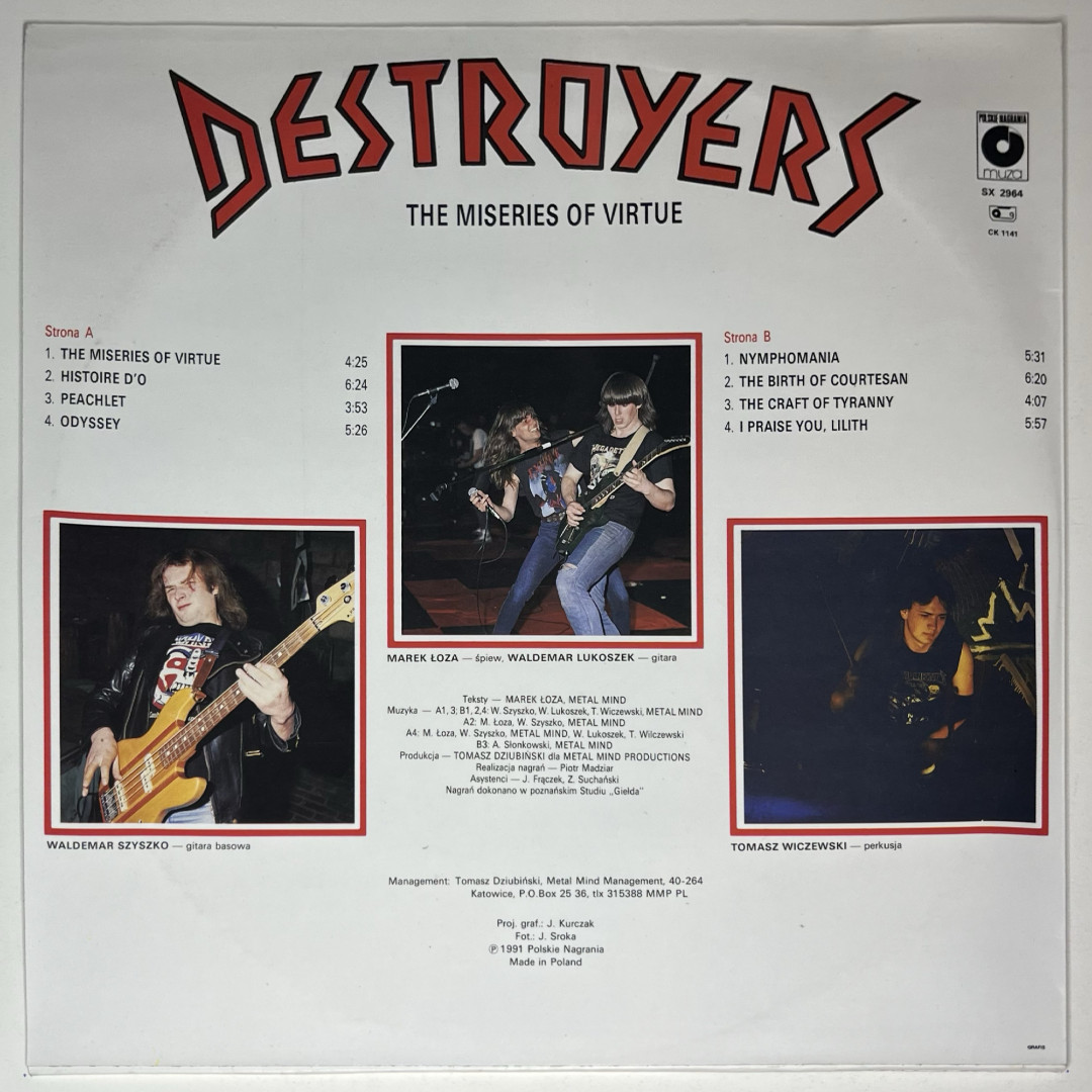 Destroyers - The Miseries Of Virtue (1991)